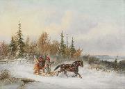 Cornelius Krieghoff Going to Town oil painting reproduction